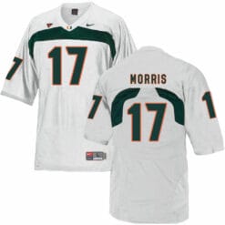 Miami Hurricanes #17 Morris NCAA College Football Jersey White