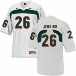 Miami Hurricanes #26 Jenkins NCAA College Football Jersey White