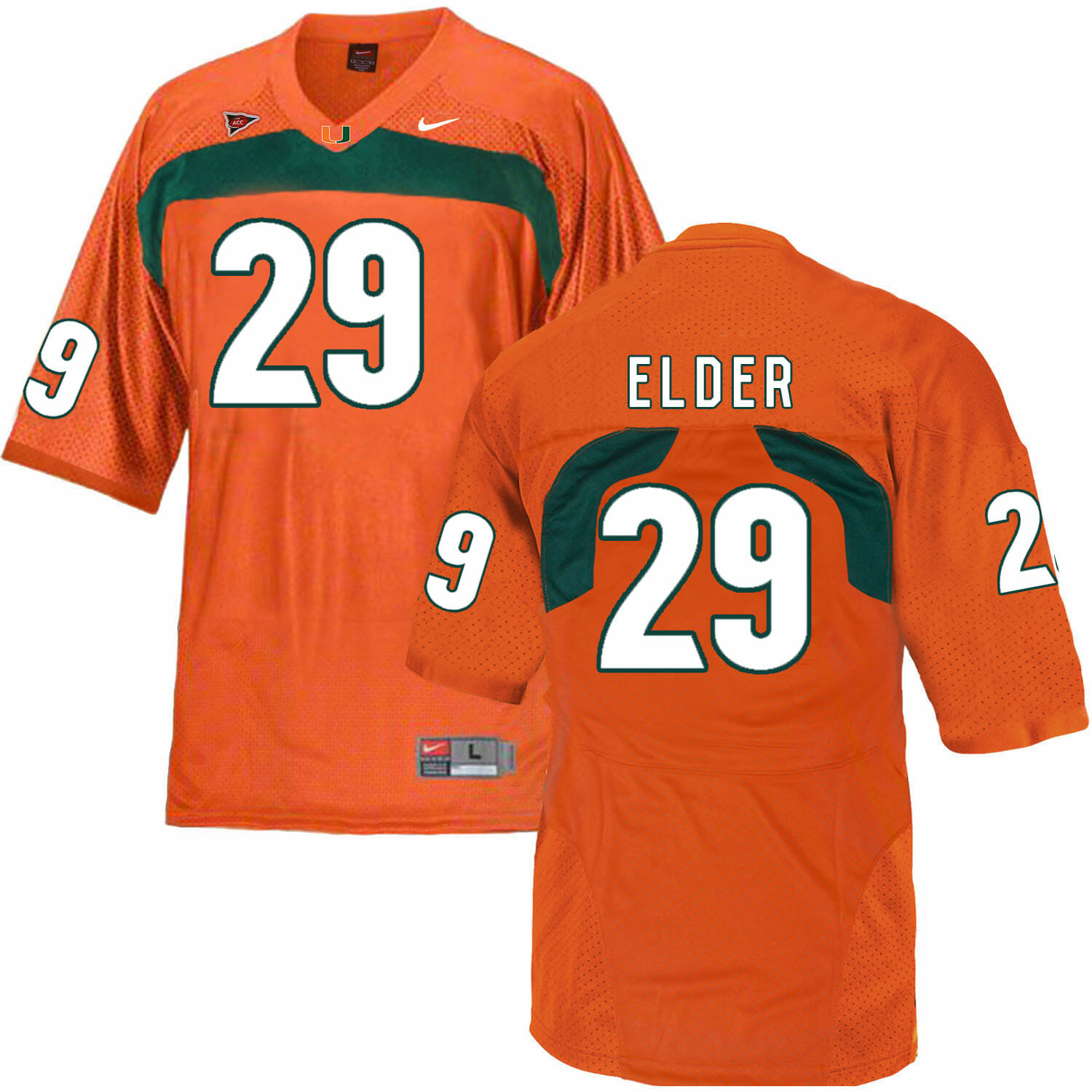 Miami Hurricanes #29 Elder NCAA College Football Jersey Orange