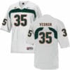 Miami Hurricanes #35 Vernon NCAA College Football Jersey White