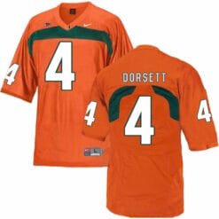 Miami Hurricanes #4 Dorsett NCAA College Football Jersey Orange