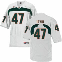 Miami Hurricanes #47 Irvin NCAA College Football Jersey White