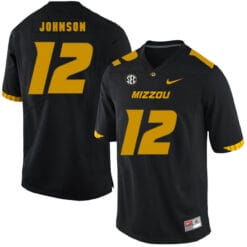 Missouri Tigers #12 Johnathon Johnson College Football Jersey Black