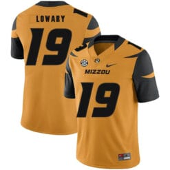 Missouri Tigers #19 Jack Lowary NCAA College Football Jersey Gold