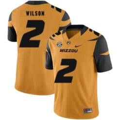 Missouri Tigers #2 Micah Wilson NCAA College Football Jersey Gold