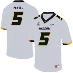 Missouri Tigers #5 Taylor Powell NCAA College Football Jersey White