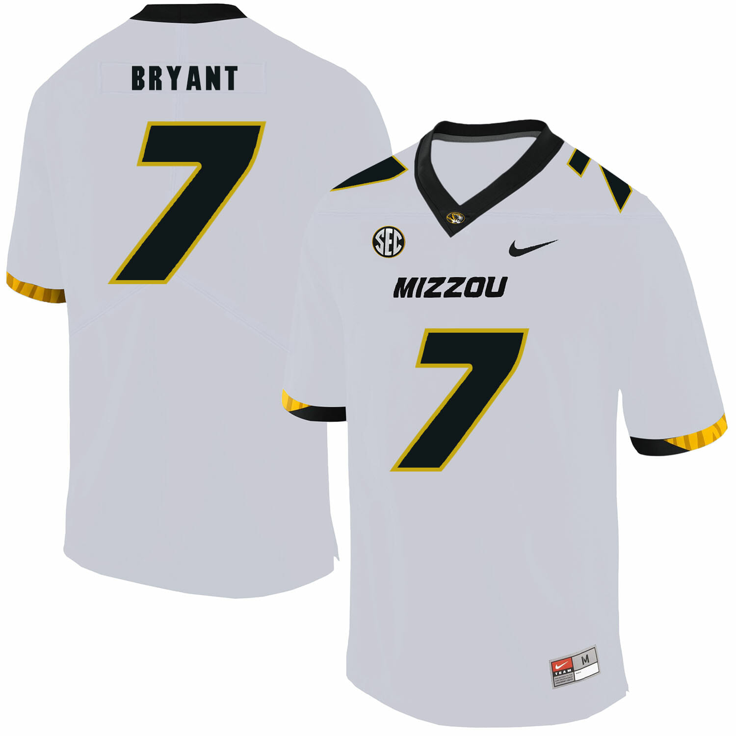 Missouri Tigers #7 Kelly Bryant College Football Jersey White