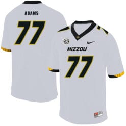 Missouri Tigers #77 Paul Adams NCAA College Football Jersey White