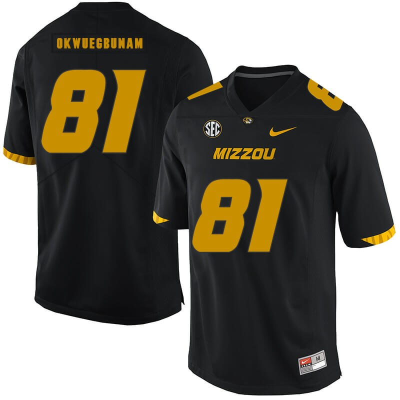 Missouri Tigers #81 Albert Okwuegbunam College Football Jersey Black
