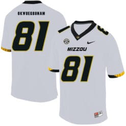 Missouri Tigers #81 Albert Okwuegbunam College Football Jersey White