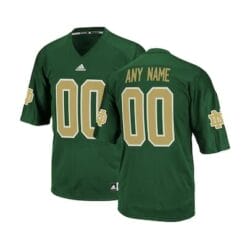 Custom Notre Dame Jersey Name Number Football Green Stitched