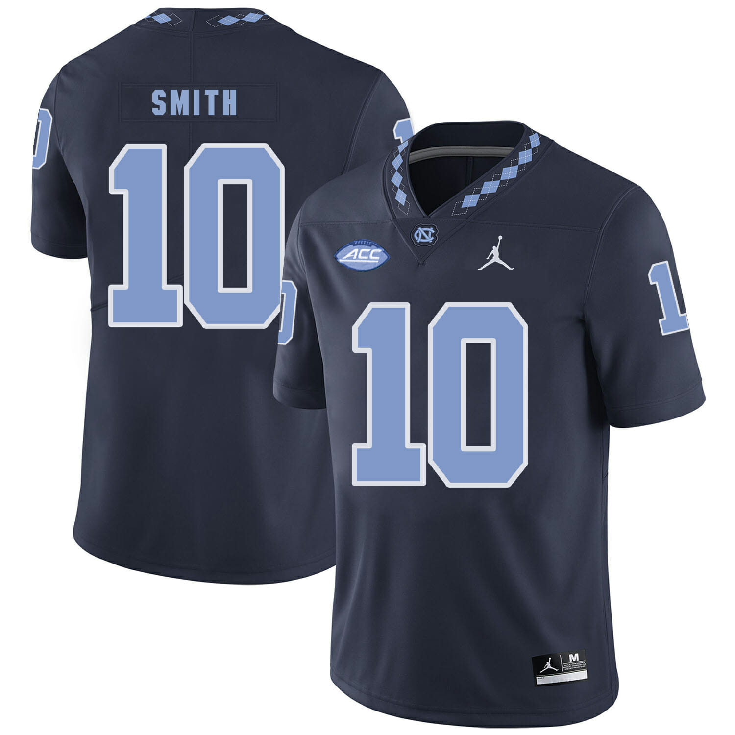 North Carolina Tar Heels #10 Andre Smith NCAA Football Jersey Black