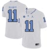 North Carolina Tar Heels #11 Nathan Elliott Football Jersey White