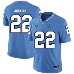 North Carolina Tar Heels #22 Charlie Justice Football Jersey Blue