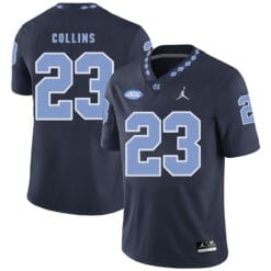 North Carolina Tar Heels #23 Cayson Collins Football Jersey Black