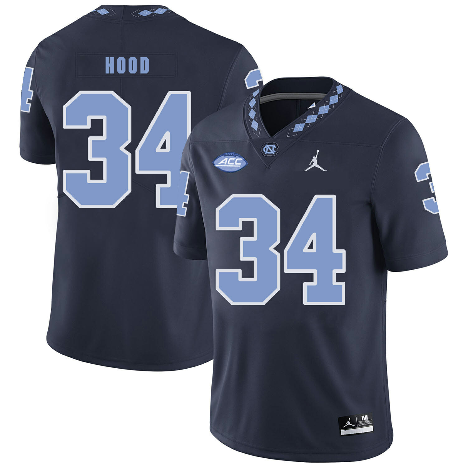 North Carolina Tar Heels #34 Elijah Hood Football Jersey Black