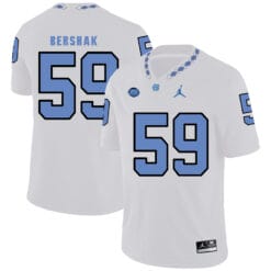 North Carolina Tar Heels #59 Andy Bershak Football Jersey White