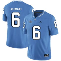North Carolina Tar Heels #6 MJ Stewart NCAA Football Jersey Blue