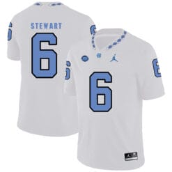 North Carolina Tar Heels #6 MJ Stewart NCAA Football Jersey White