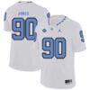 North Carolina Tar Heels #90 Nazair Jones NCAA Football Jersey White