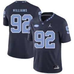North Carolina Tar Heels #92 Sylvester Williams Football Jersey Black