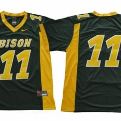 North Dakota State Bison #11 Carson Wentz Football Jersey Green