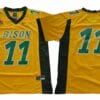 North Dakota State Bison #11 Carson Wentz Football Jersey Yellow