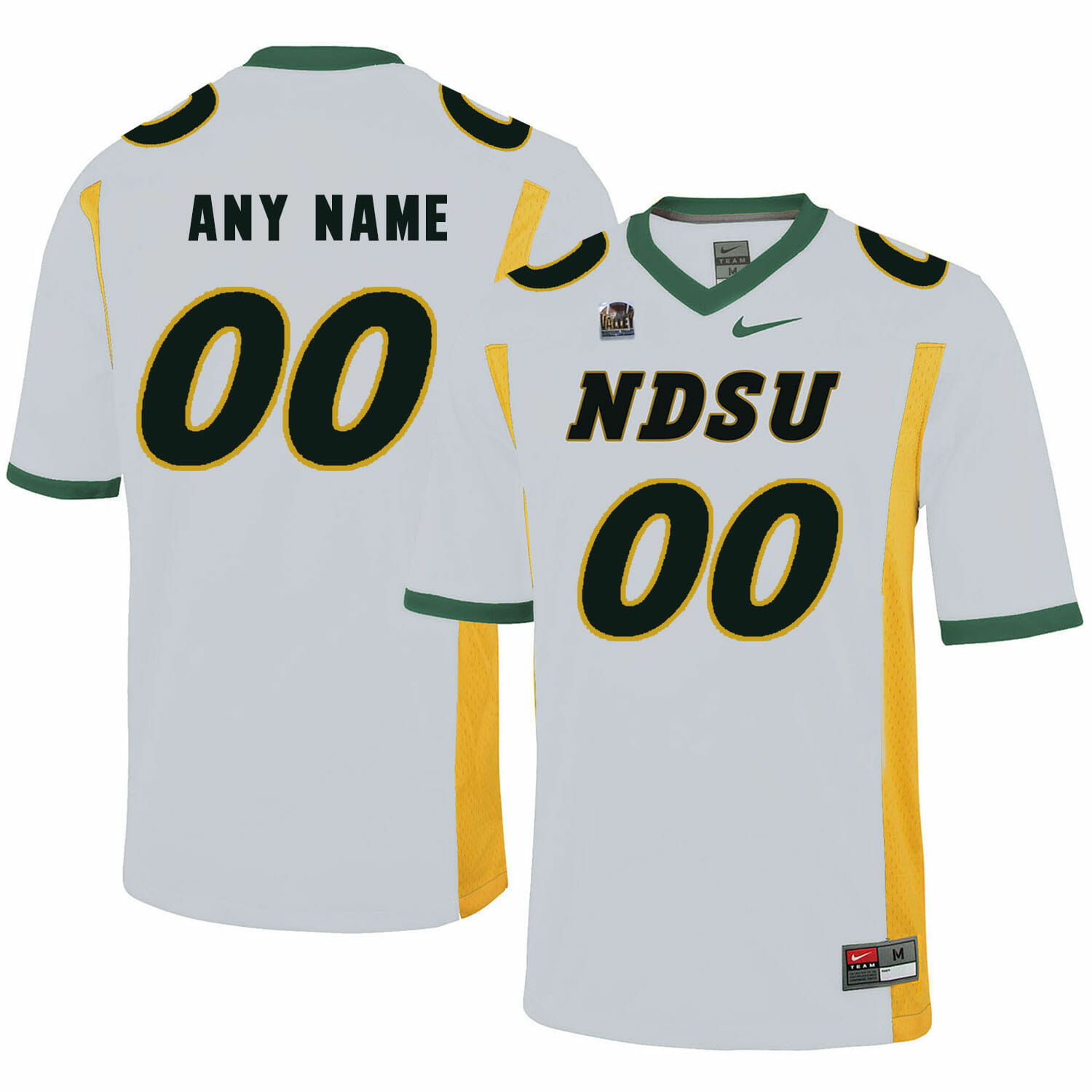 North Dakota State Bison Custom Name Number Football Jersey White