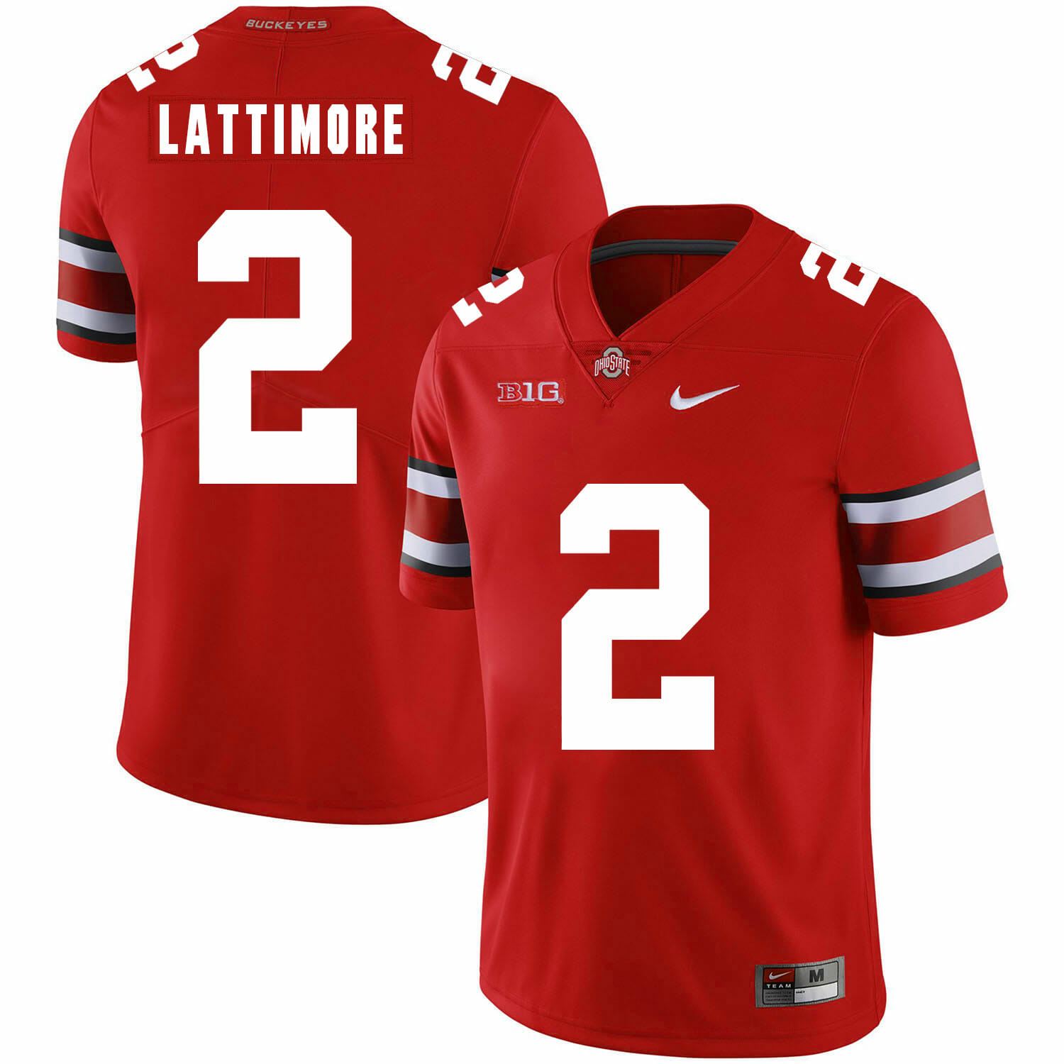 Ohio State Buckeyes #2 Marshon Lattimore Football Jersey Red