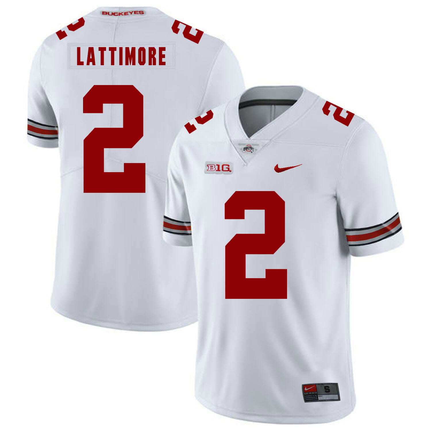 Ohio State Buckeyes #2 Marshon Lattimore Football Jersey White