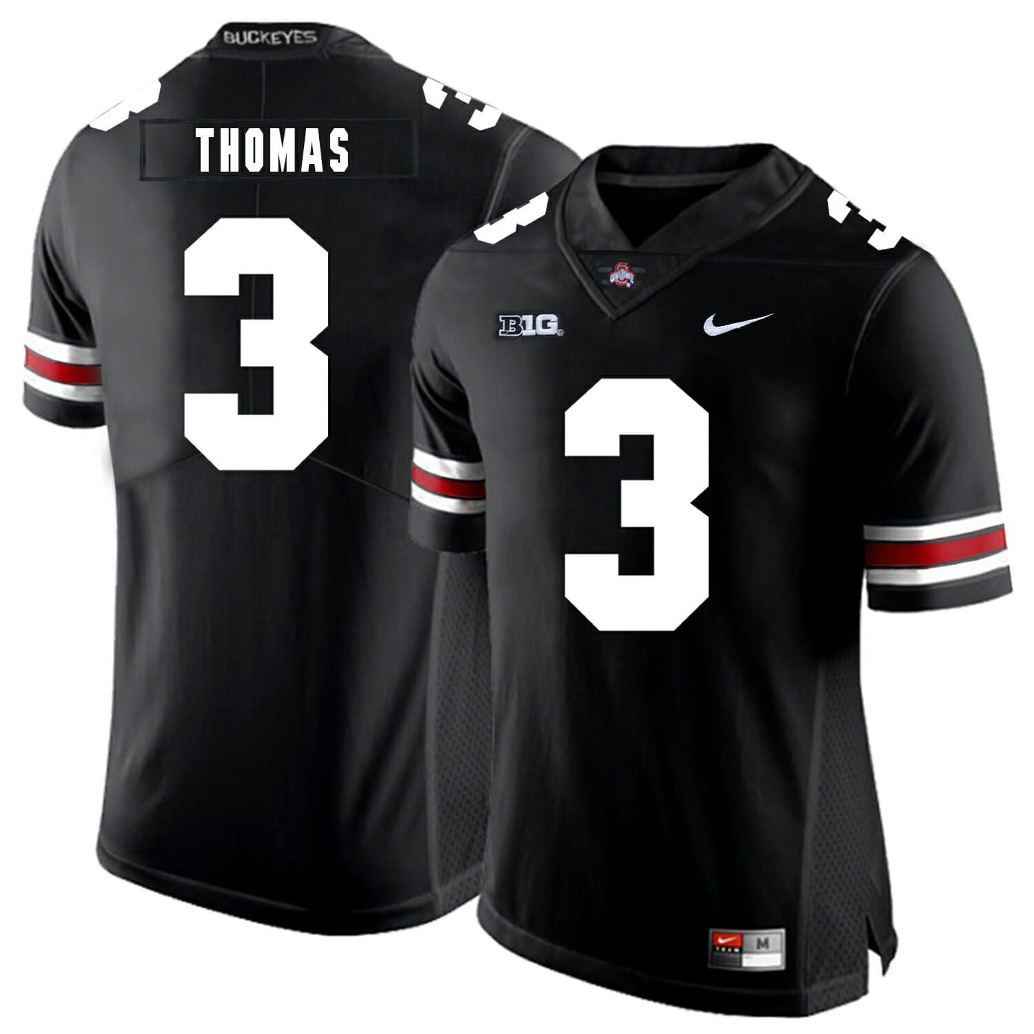 Ohio State Buckeyes #3 Michael Thomas Football Jersey Black