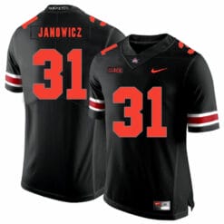 Ohio State Buckeyes #31 Vic Janowicz Football Jersey Black Shadow