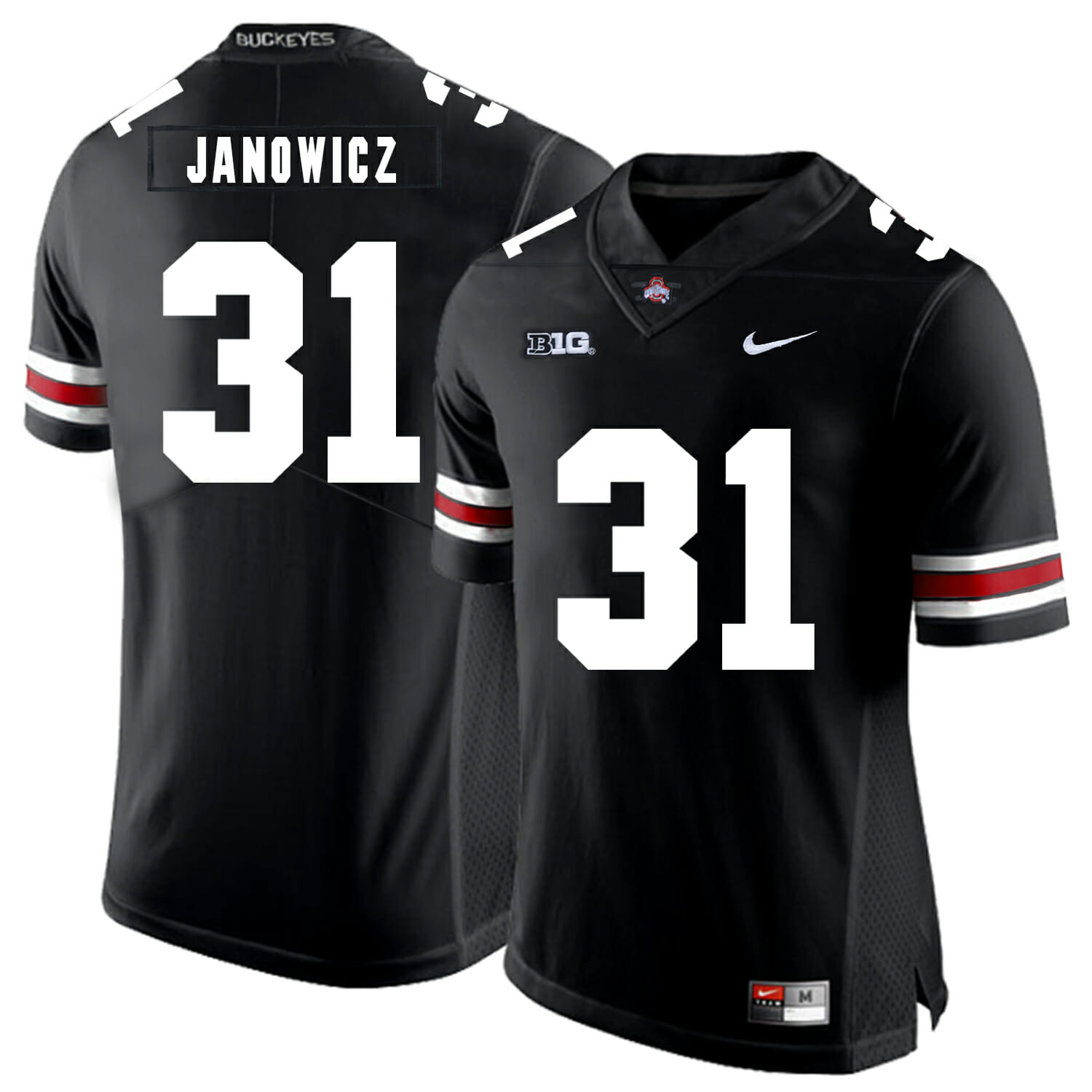 Ohio State Buckeyes #31 Vic Janowicz Football Jersey Black