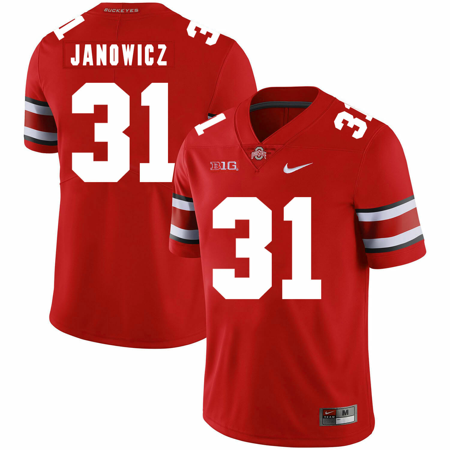 Ohio State Buckeyes #31 Vic Janowicz Football Jersey Red