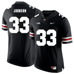 Ohio State Buckeyes #33 Pete Johnson Football Jersey Black