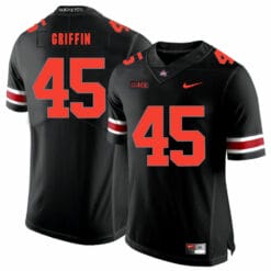 Ohio State Buckeyes #45 Archie Griffin Football Jersey Black Shadow
