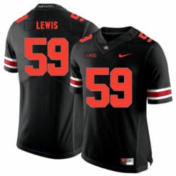 Ohio State Buckeyes #59 Tyquan Lewis Football Jersey Black Shadow