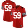 Ohio State Buckeyes #59 Tyquan Lewis Football Jersey Diamond Red