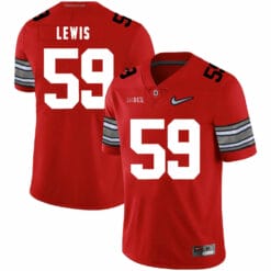 Ohio State Buckeyes #59 Tyquan Lewis Football Jersey Diamond Red