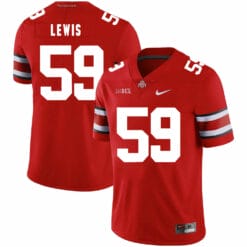Ohio State Buckeyes #59 Tyquan Lewis Football Jersey Red