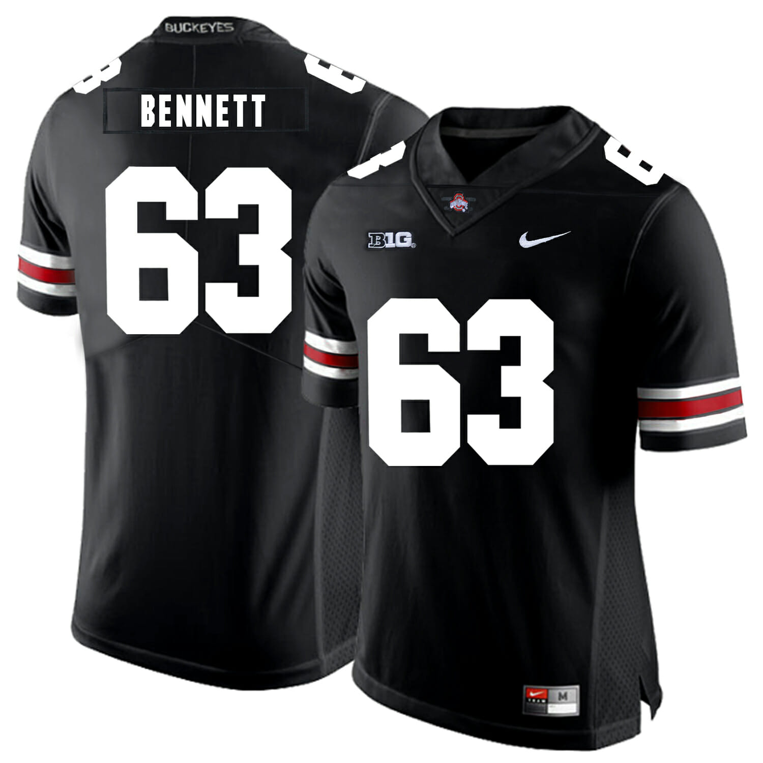 Ohio State Buckeyes #63 Michael Bennett IV Football Jersey Black