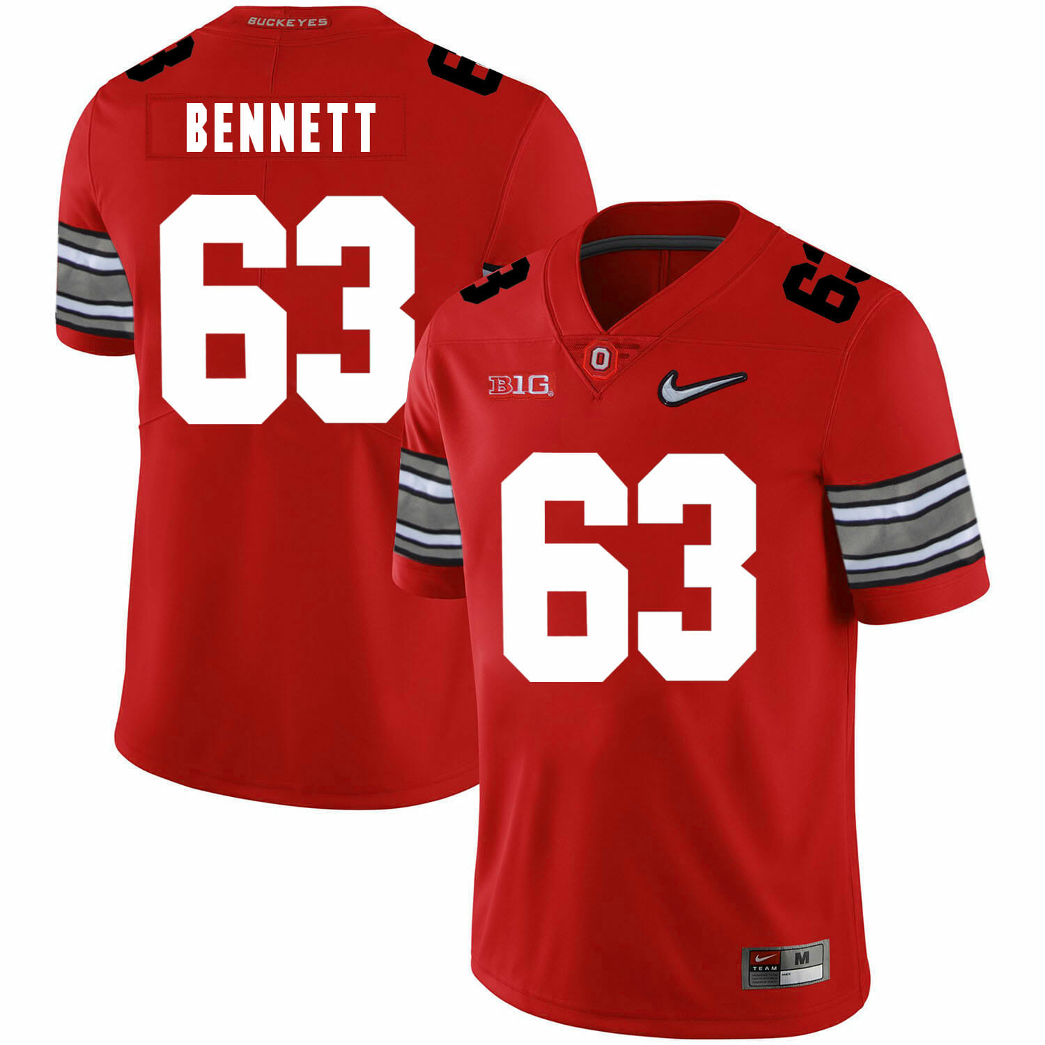 Ohio State Buckeyes #63 Michael Bennett IV Football Jersey Diamond Red