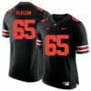 Ohio State Buckeyes #65 Pat Elflein Football Jersey Black Shadow