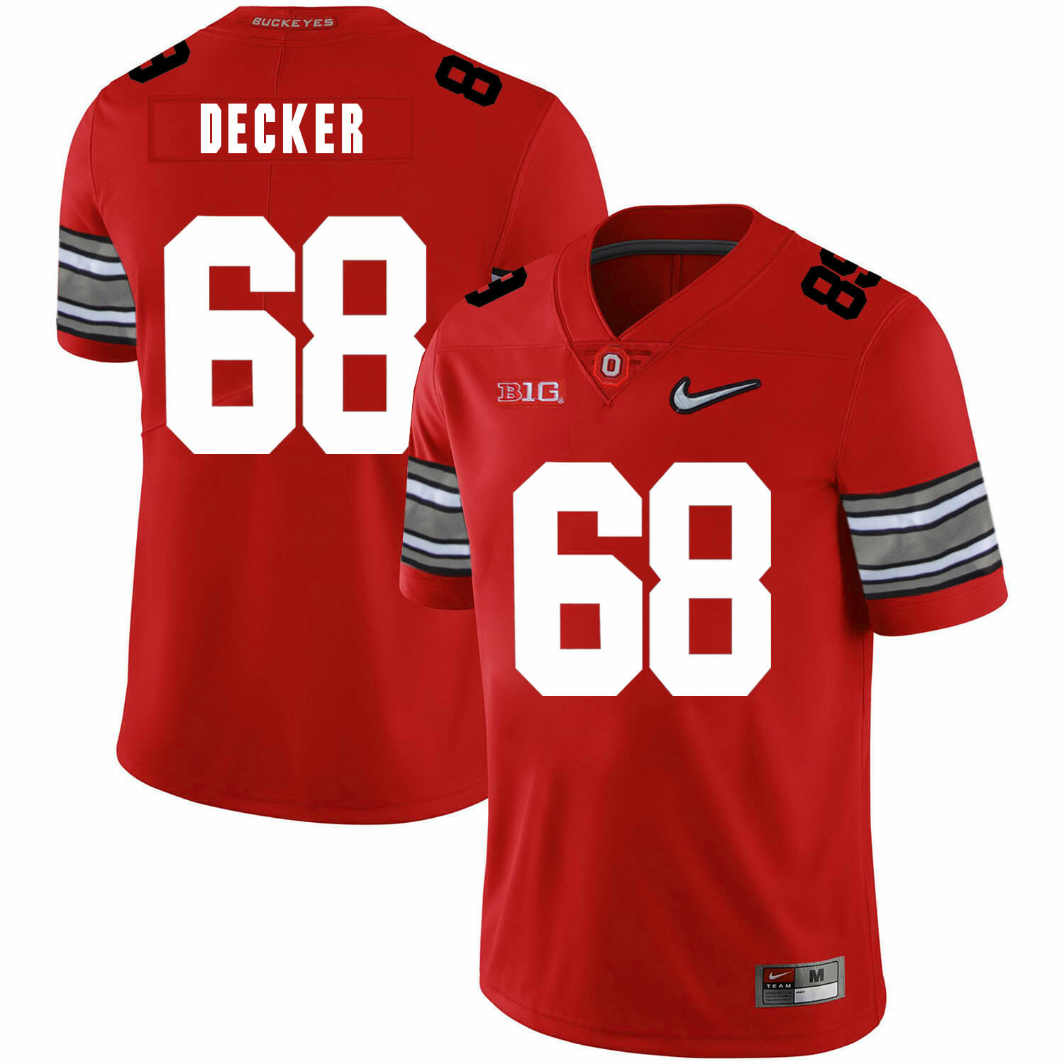 Ohio State Buckeyes #68 Taylor Decker Football Jersey Diamond Red