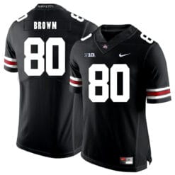Ohio State Buckeyes #80 Noah Brown Football Jersey Black