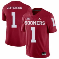 Oklahoma Sooners #1 Tony Jefferson Football Jersey Dark Red