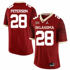 Oklahoma Sooners #28 Adrian Peterson Football Jersey Chai Pattern Dark Red