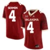 Oklahoma Sooners #4 Trey Sermon Football Jersey Chai Pattern Red