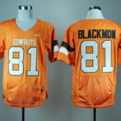 Oklahoma State Cowboys #81 Justin Blackmon Football Jersey Orange