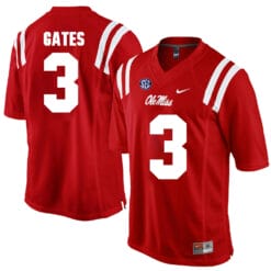 Ole Miss Rebels #3 DeMarquis Gates NCAA College Football Jersey Red